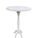 שולחן בר לאי מעץ צבע לבן