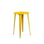 שולחן בר עגול צבע צהוב